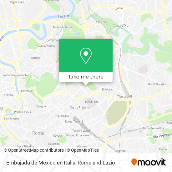 Embajada de México en Italia map