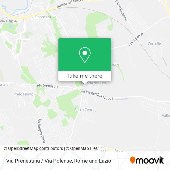 Via Prenestina / Via Polense map