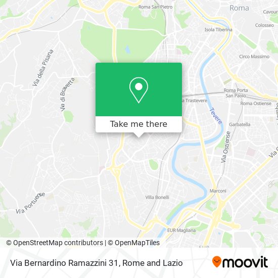 Via Bernardino Ramazzini 31 map