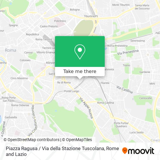 Piazza Ragusa / Via della Stazione Tuscolana map