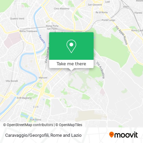 Caravaggio/Georgofili map