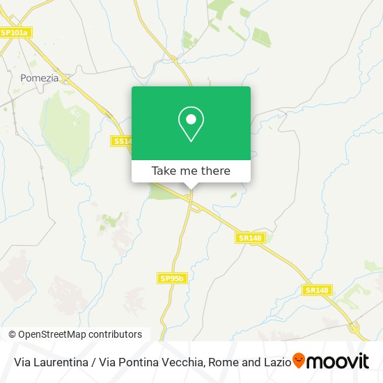 Via Laurentina / Via Pontina Vecchia map
