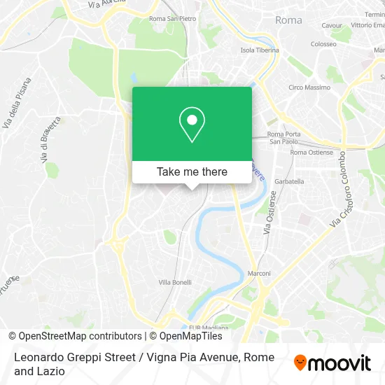 Leonardo Greppi Street / Vigna Pia Avenue map