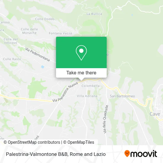 Palestrina-Valmontone B&B map
