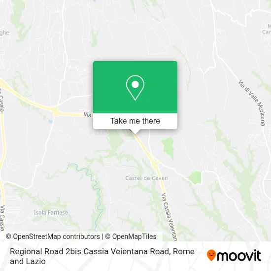 Regional Road 2bis Cassia Veientana Road map
