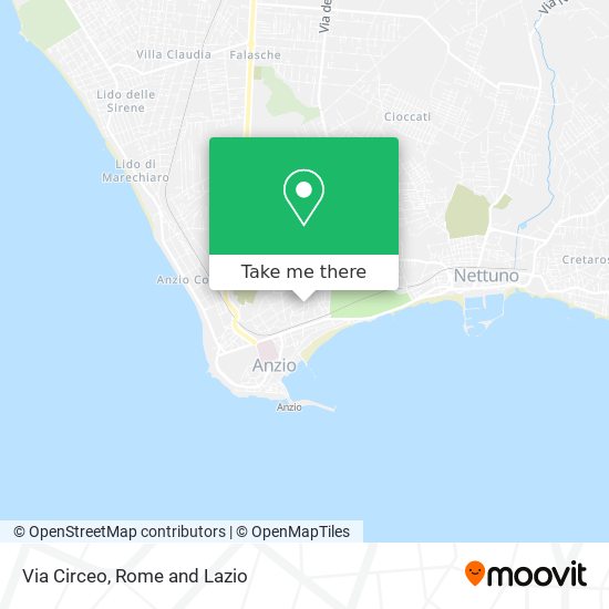 Via Circeo map