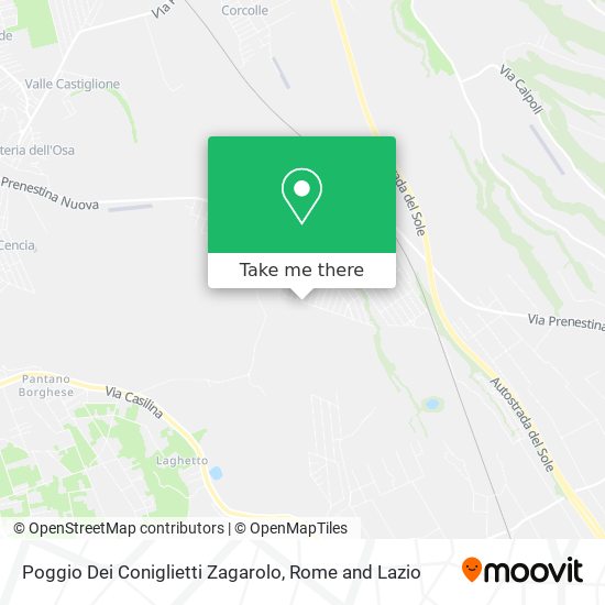 Poggio Dei Coniglietti Zagarolo map