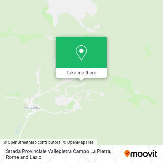 Strada Provinciale Vallepietra Campo La Pietra map