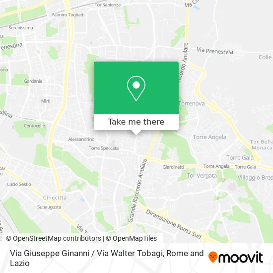 Via Giuseppe Ginanni / Via Walter Tobagi map