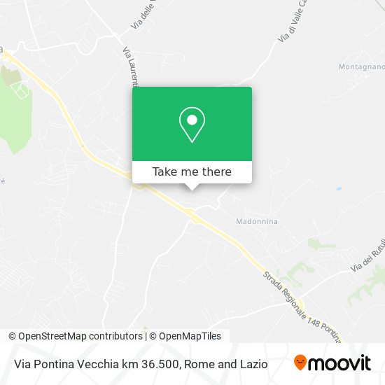 Via Pontina Vecchia km 36.500 map