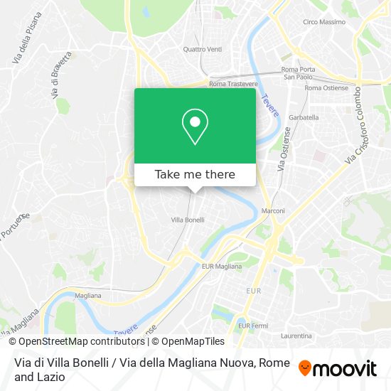 Via di Villa Bonelli / Via della Magliana Nuova map