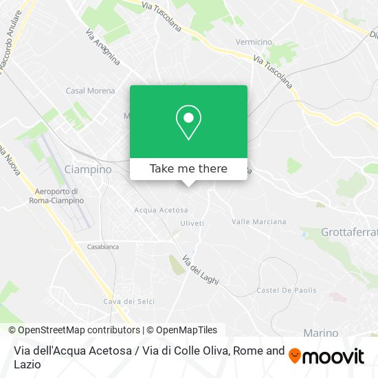 Via dell'Acqua Acetosa / Via di Colle Oliva map