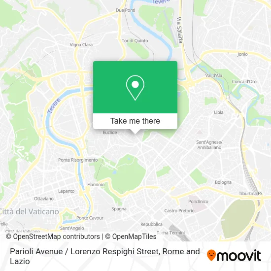 Parioli Avenue / Lorenzo Respighi Street map