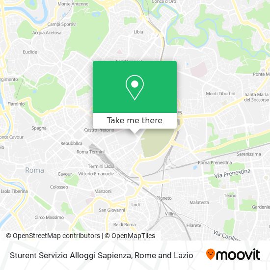 Sturent Servizio Alloggi Sapienza map