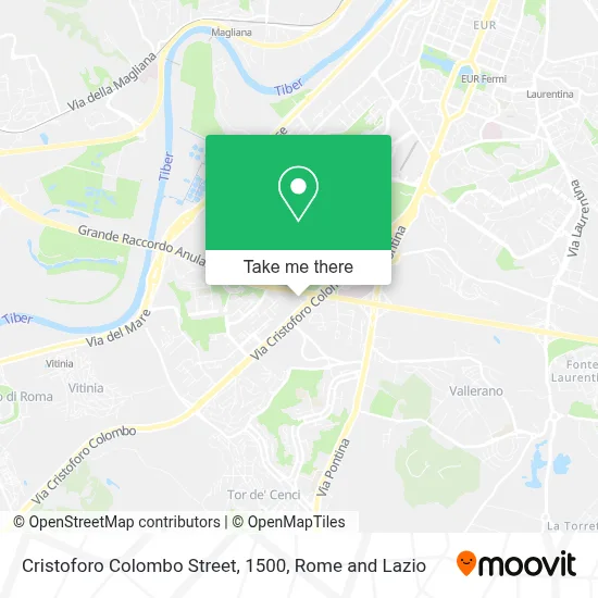 Cristoforo Colombo Street, 1500 map