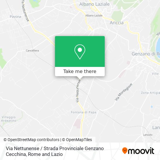 Via Nettunense / Strada Provinciale Genzano Cecchina map