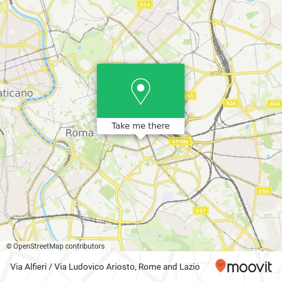 Via Alfieri / Via Ludovico Ariosto map