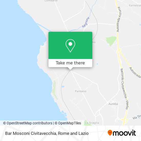 Bar Mosconi Civitavecchia map
