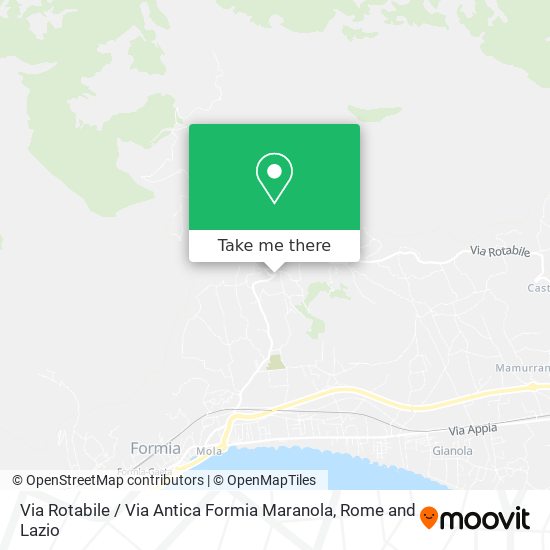 Via Rotabile / Via Antica Formia Maranola map
