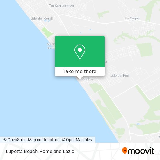 Lupetta Beach map