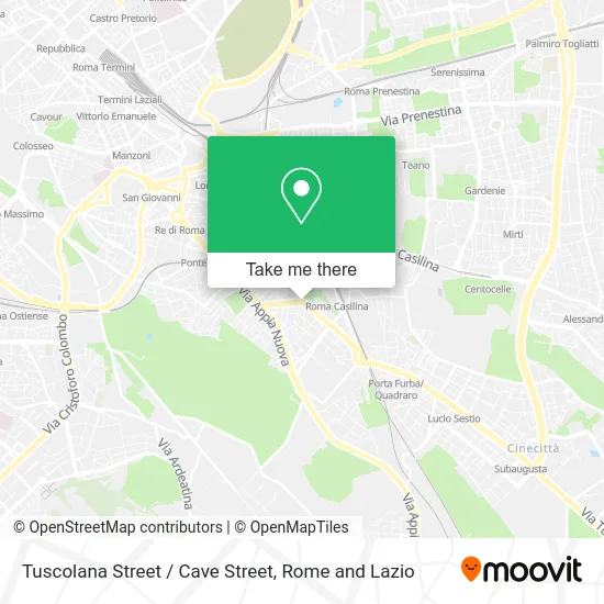 Tuscolana Street / Cave Street map