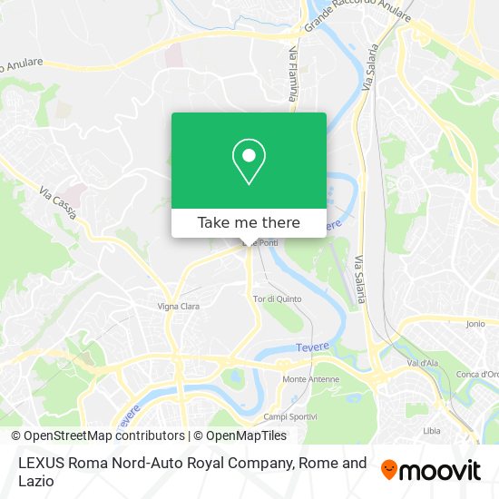 LEXUS Roma Nord-Auto Royal Company map