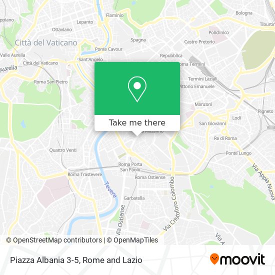 Piazza Albania 3-5 map