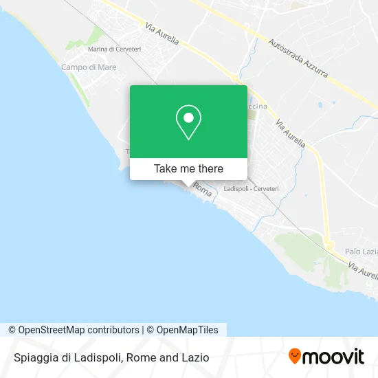 Ladispoli Beach map
