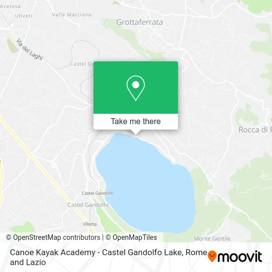 Canoe Kayak Academy - Castel Gandolfo Lake map