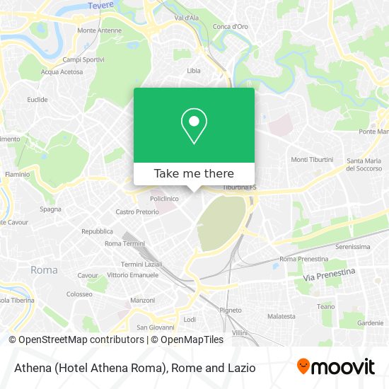 Athena (Hotel Athena Roma) map