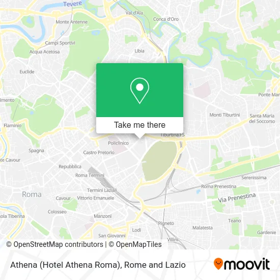 Athena (Athena Hotel Rome) map