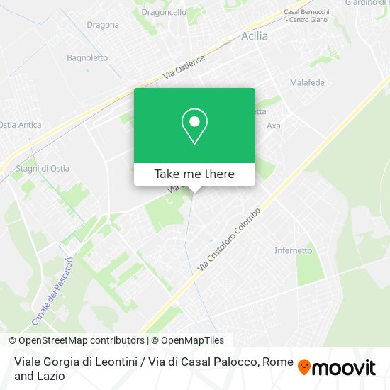 Viale Gorgia di Leontini / Via di Casal Palocco map