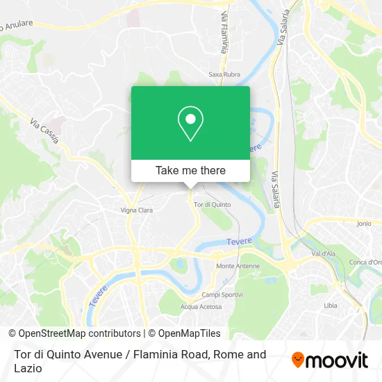 Tor di Quinto Avenue / Flaminia Road map
