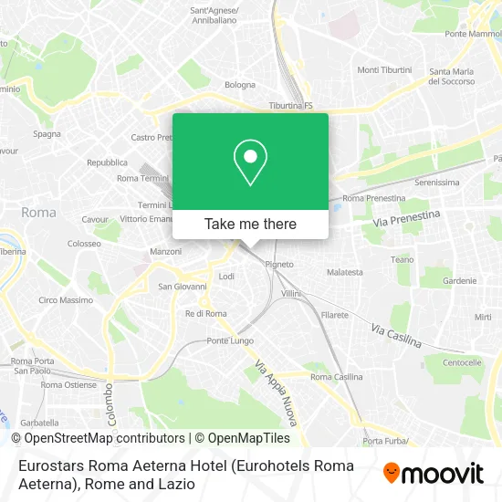 Eurostars Roma Aeterna Hotel (Eurohotels Roma Aeterna) map