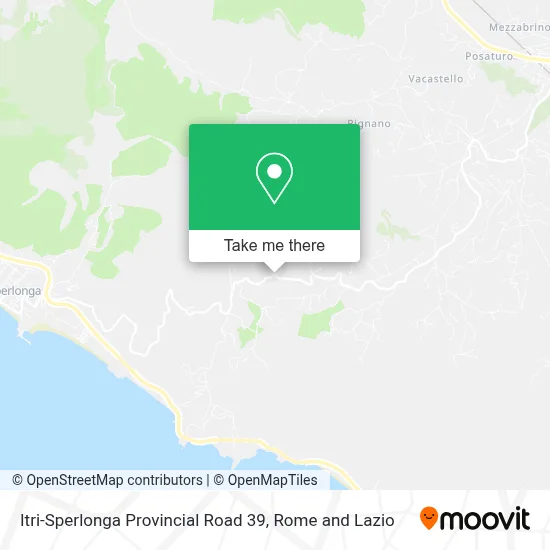 Itri-Sperlonga Provincial Road 39 map