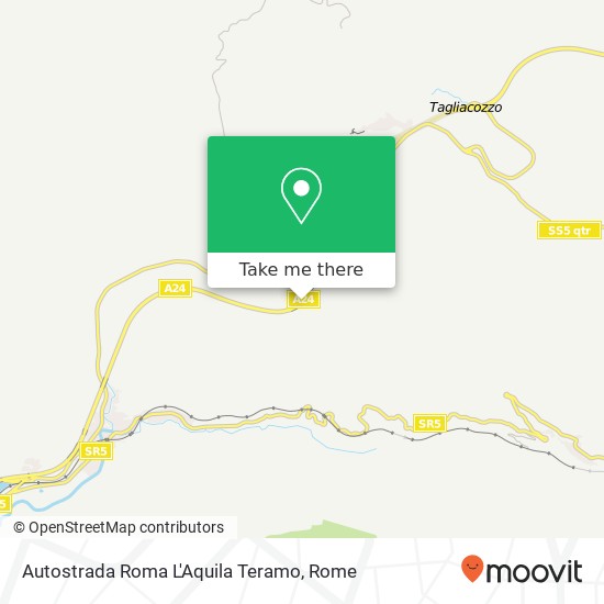 Autostrada Roma L'Aquila Teramo map