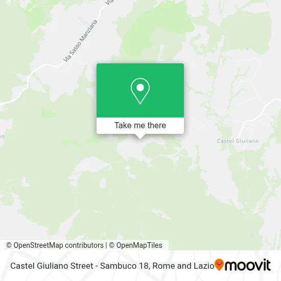 Castel Giuliano Street - Sambuco 18 map