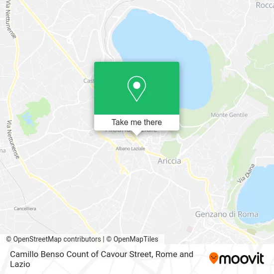 Camillo Benso Count of Cavour Street map