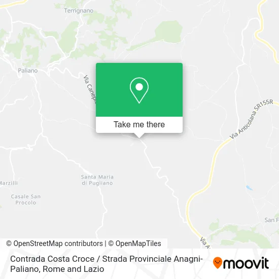 Costa Croce District / Anagni-Paliano Provincial Road map