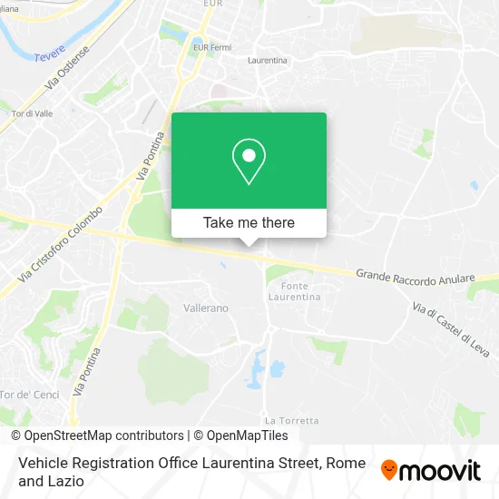 Vehicle Registration Office Laurentina Street map