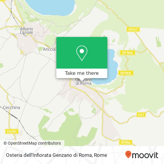 Osteria dell'Infiorata Genzano di Roma map