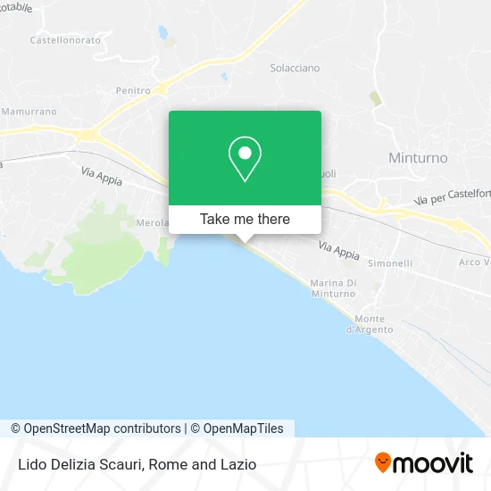 Delizia Scauri Beach map