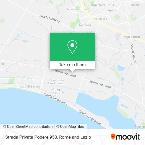 Private Road Podere 950 map