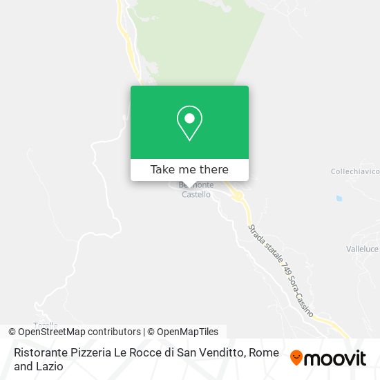 Ristorante Pizzeria Le Rocce di San Venditto map