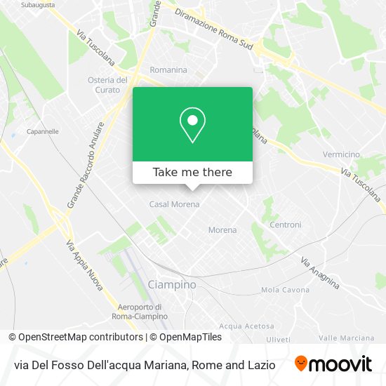 via Del Fosso Dell'acqua Mariana map