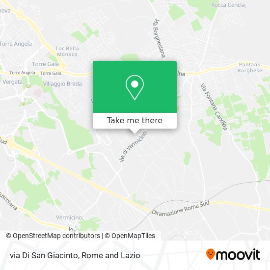 via Di San Giacinto map