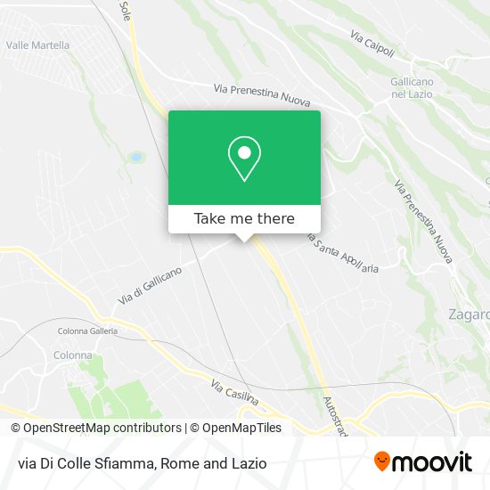 via Di Colle Sfiamma map