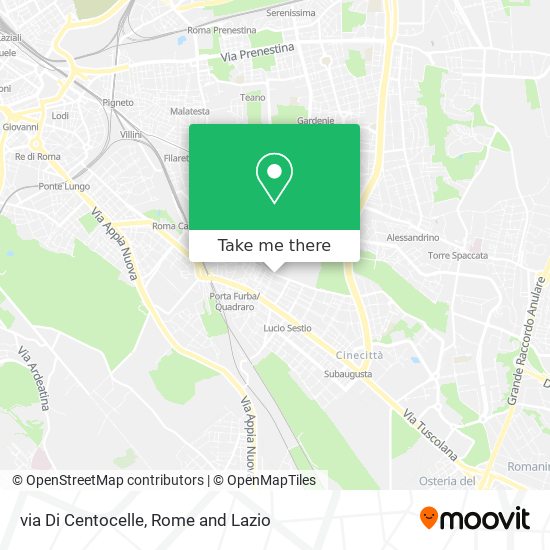 via Di Centocelle map