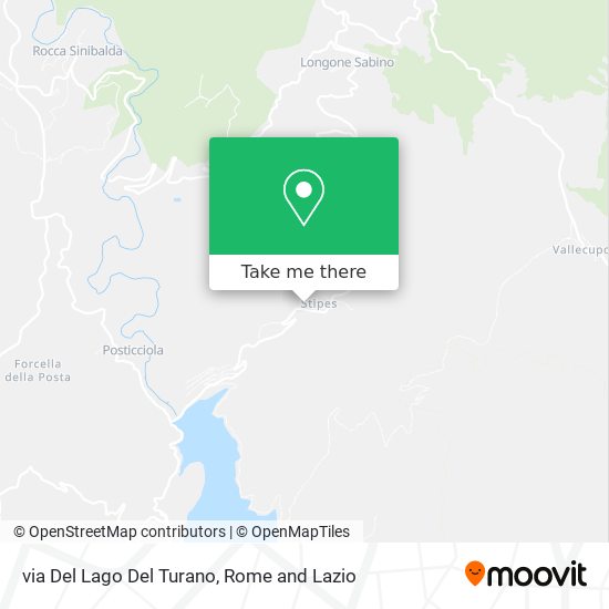 via Del Lago Del Turano map