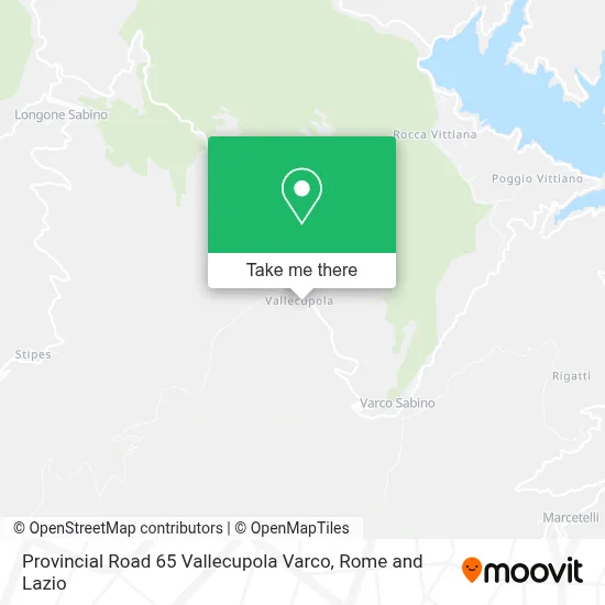 Provincial Road 65 Vallecupola Varco map